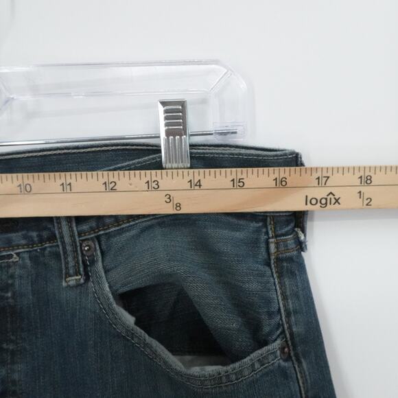 Levis 501 XX Jeans Mens Fits 34x32 BLue Dark Straight Button Fly Classic Work - Picture 4 of 14